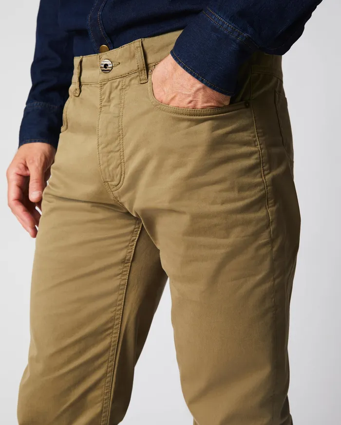Men 5 Pocket Pant Moss Green Billy Reid Bottoms