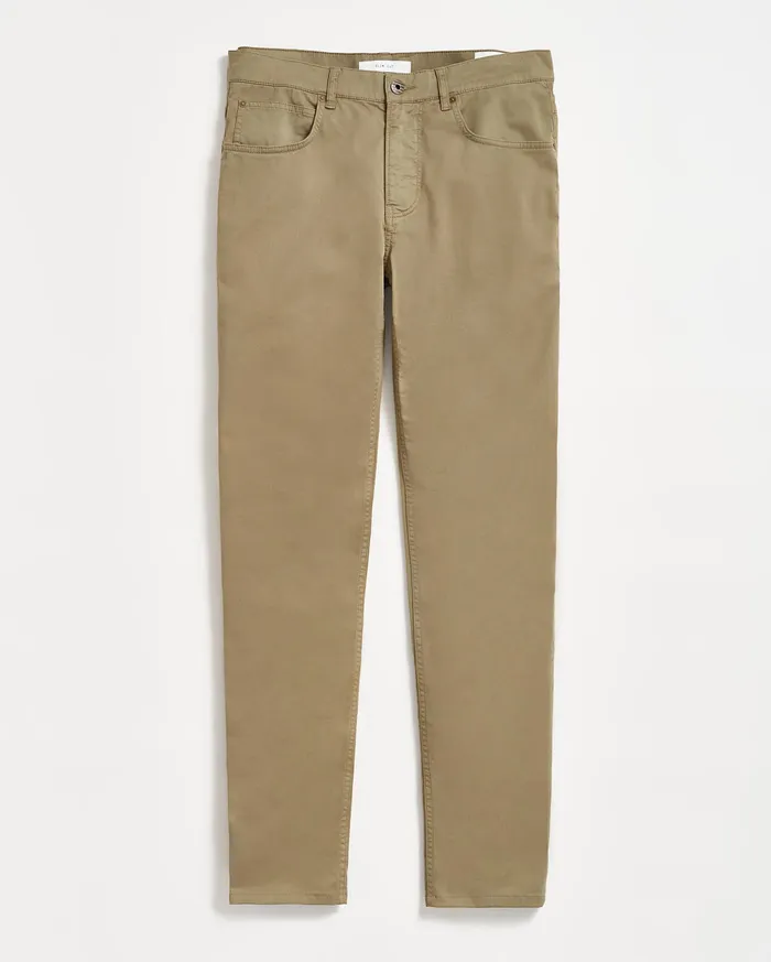 Men 5 Pocket Pant Moss Green Billy Reid Bottoms