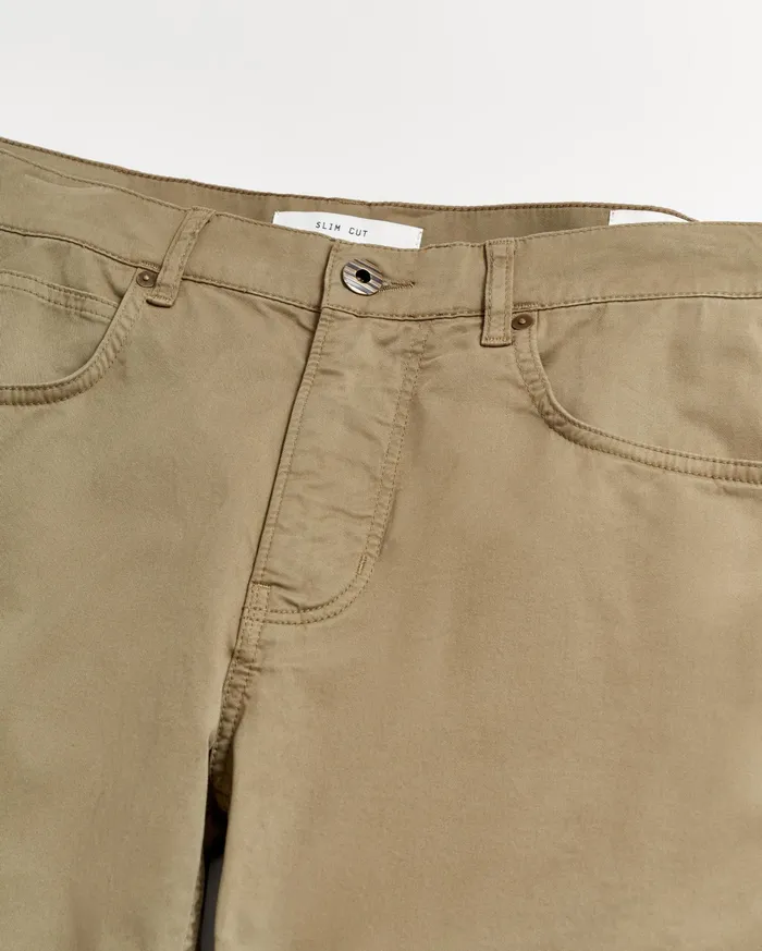 Men 5 Pocket Pant Moss Green Billy Reid Bottoms