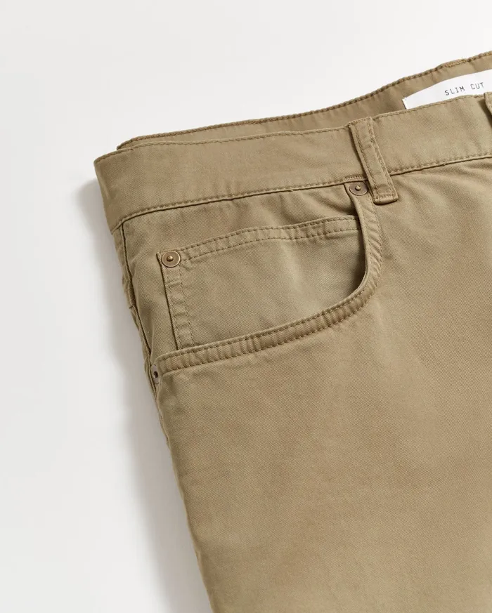 Men 5 Pocket Pant Moss Green Billy Reid Bottoms
