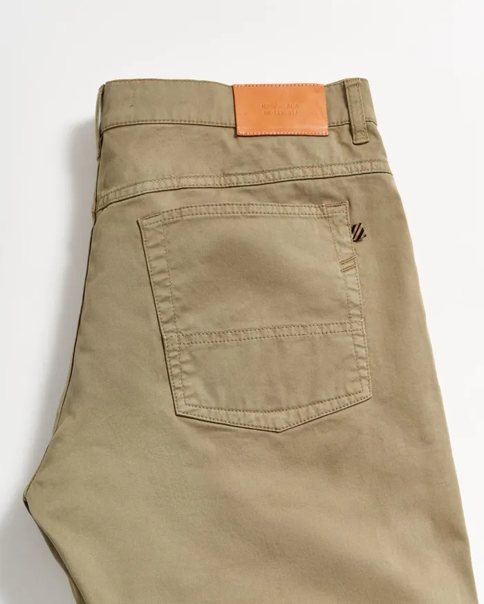 Men 5 Pocket Pant Moss Green Billy Reid Bottoms