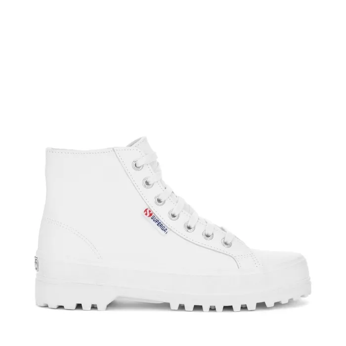 Men Ankle Boots Unisex 2341 ALPINA NAPPA Laced WHITE Superga Ankle Boots