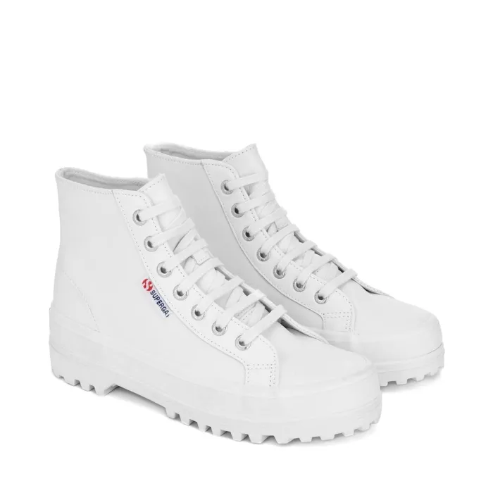 Men Ankle Boots Unisex 2341 ALPINA NAPPA Laced WHITE Superga Ankle Boots