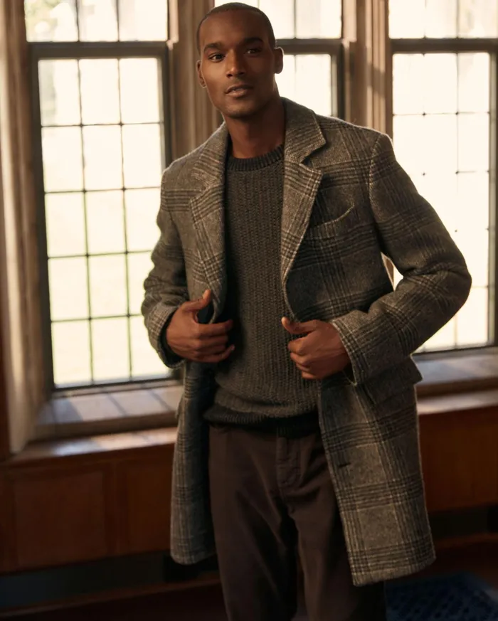 Men Astor Coat Charcoal Billy Reid Jackets and Outerwear