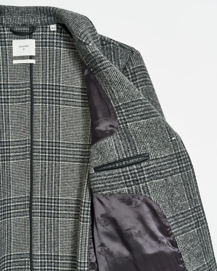 Men Astor Coat Charcoal Billy Reid Jackets and Outerwear
