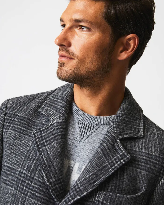 Men Astor Coat Charcoal Billy Reid Jackets and Outerwear