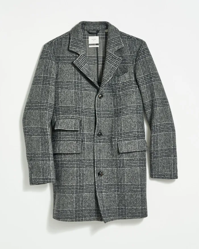 Men Astor Coat Charcoal Billy Reid Jackets and Outerwear