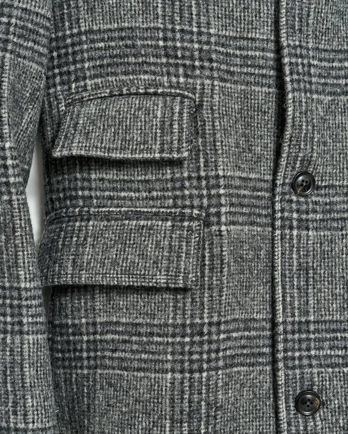 Men Astor Coat Charcoal Billy Reid Jackets and Outerwear