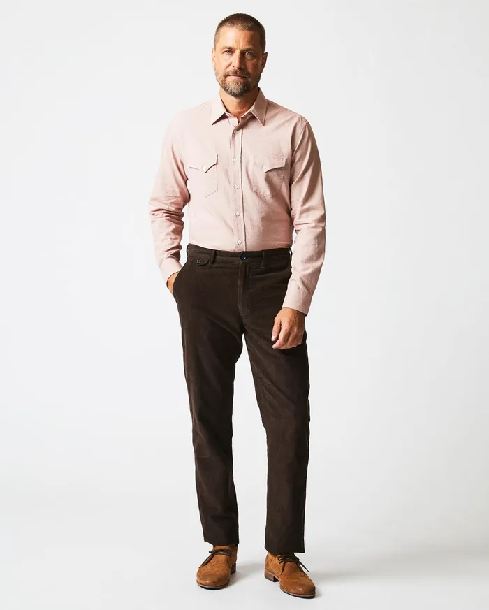 Men Basket Check Western Shirt Naturalred Billy Reid Shirting