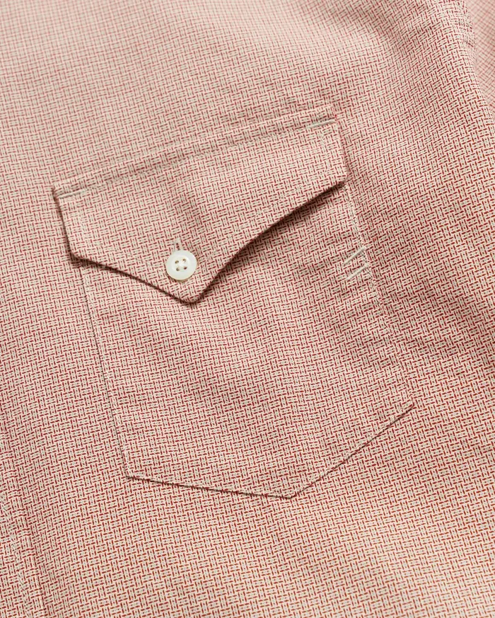 Men Basket Check Western Shirt Naturalred Billy Reid Shirting
