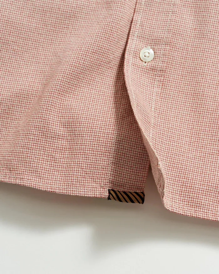 Men Basket Check Western Shirt Naturalred Billy Reid Shirting