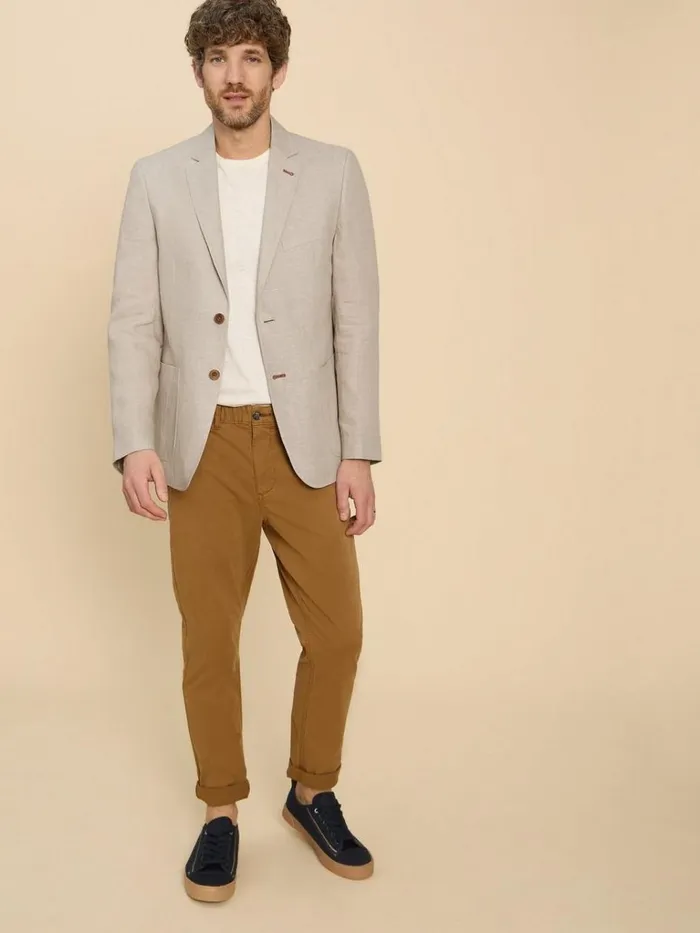 Men BLAZERS White Stuff Linen Blazer Natural White
