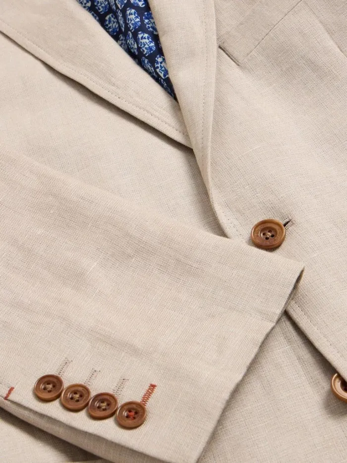 Men BLAZERS White Stuff Linen Blazer Natural White Men BLAZERS White Stuff Linen Blazer Natural White