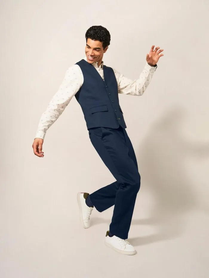 Men BLAZERS White Stuff York Waistcoat Dark Navy