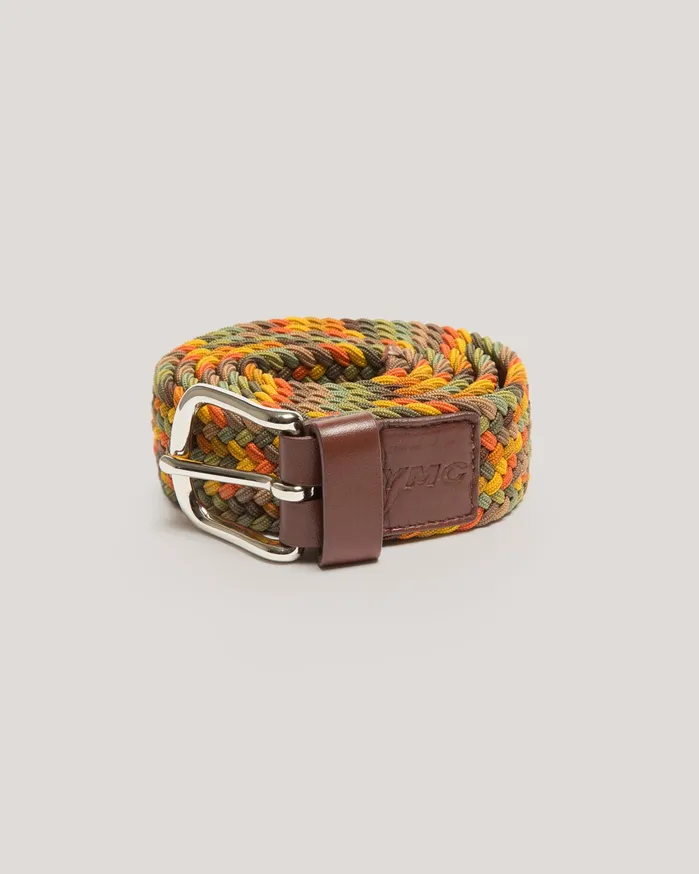 Men Braided Belt Brown Multi YMC Belts