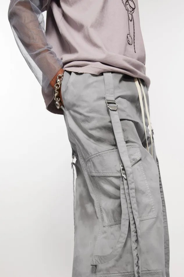Men Cargo Trousers Mid Grey Acne Studios Trousers