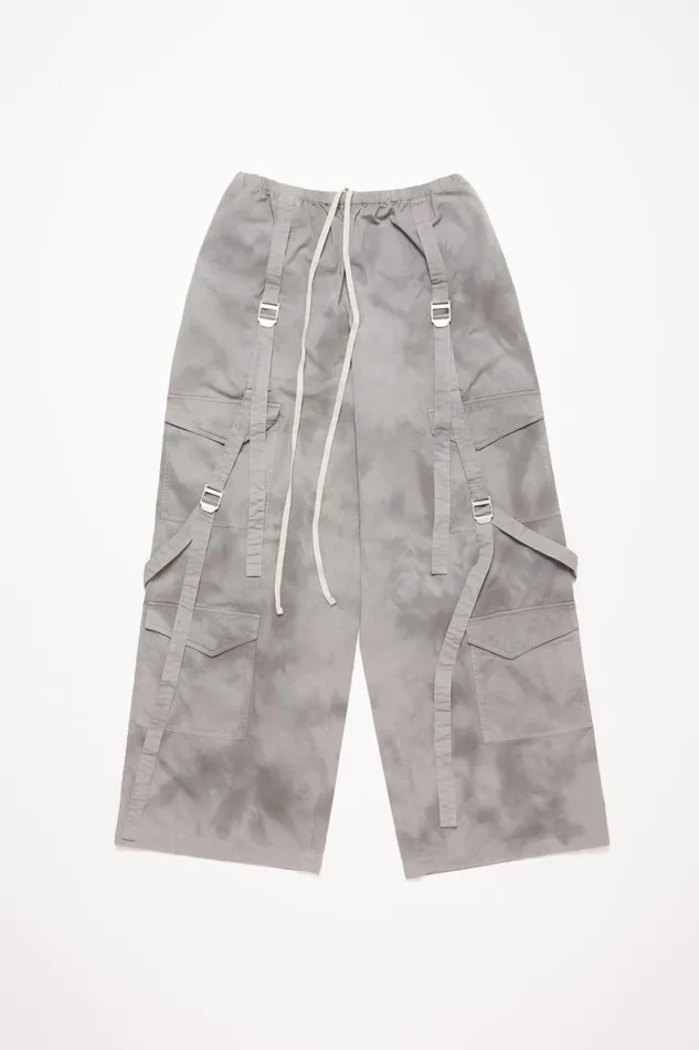 Men Cargo Trousers Mid Grey Acne Studios Trousers