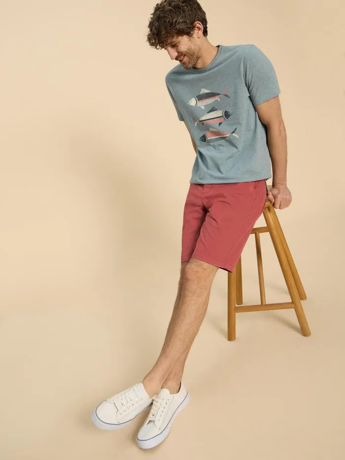 Men CHINOS White Stuff Sutton Organic Chino Short Deep Pink Men CHINOS White Stuff Sutton Organic Chino Short Deep Pink