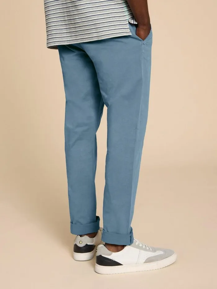 Men CHINOS White Stuff Sutton Organic Chino Trouser Mid Blue Men CHINOS White Stuff Sutton Organic Chino Trouser Mid Blue