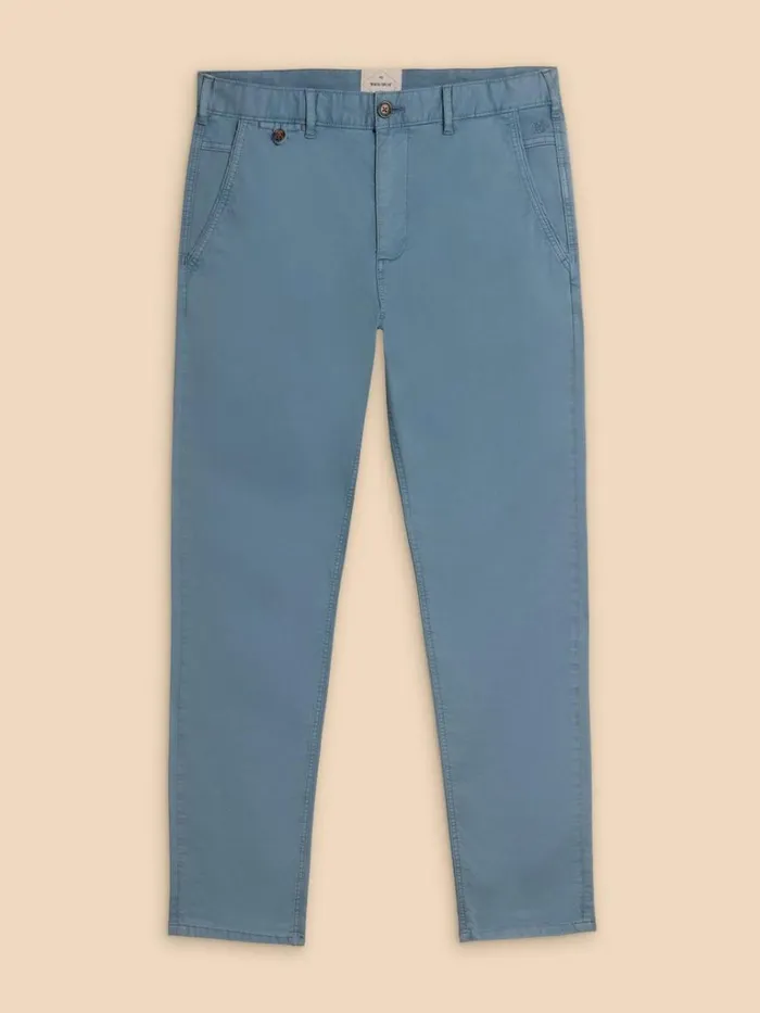 Men CHINOS White Stuff Sutton Organic Chino Trouser Mid Blue Men CHINOS White Stuff Sutton Organic Chino Trouser Mid Blue