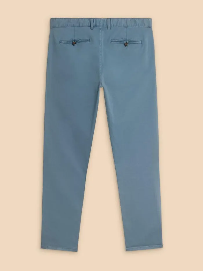 Men CHINOS White Stuff Sutton Organic Chino Trouser Mid Blue Men CHINOS White Stuff Sutton Organic Chino Trouser Mid Blue