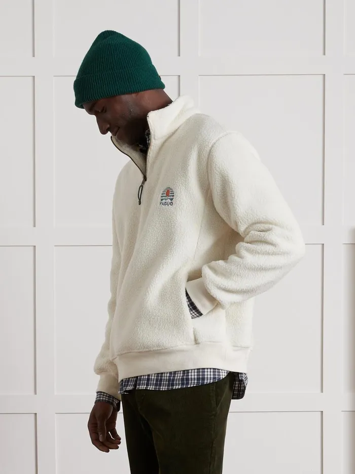 Men Clothing Cyrillus Aubiac PlushLike Knit Sweater 8211 The Faguo Collection Ecru