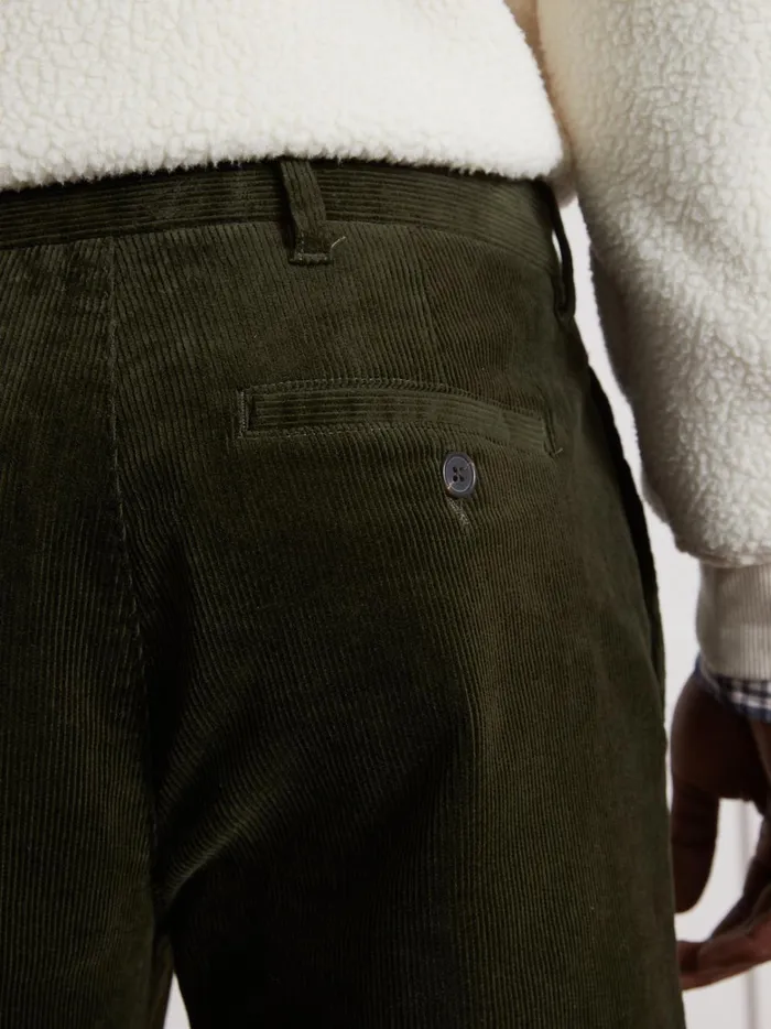 Men Clothing Cyrillus Regular Corduroy Chinos Kaki