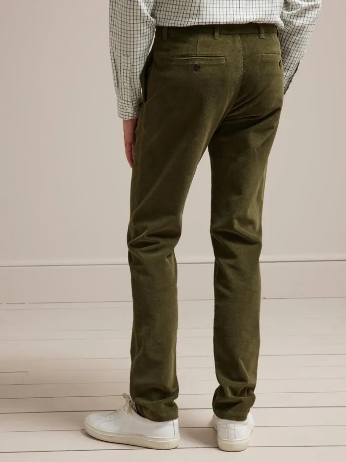 Men Clothing Cyrillus Regular Corduroy Chinos Kaki