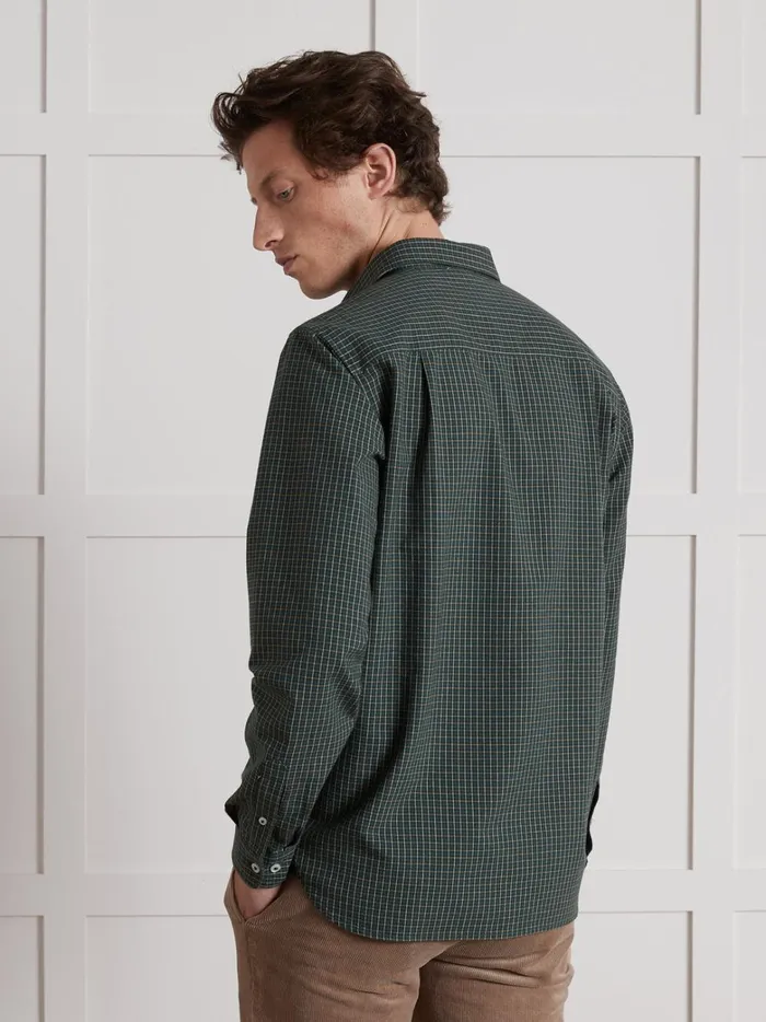 Men Clothing Cyrillus Regular Fit Check Shirt Carreaux Vert