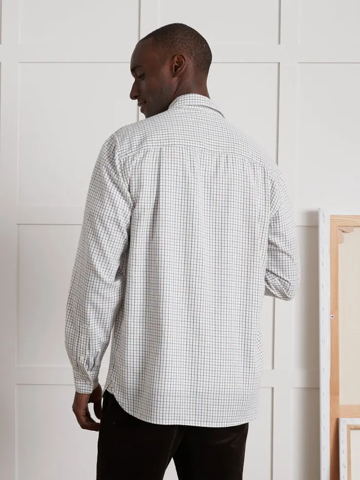 Men Clothing Cyrillus Regular Fit Tattersall Check Shirt Tattersall Beige