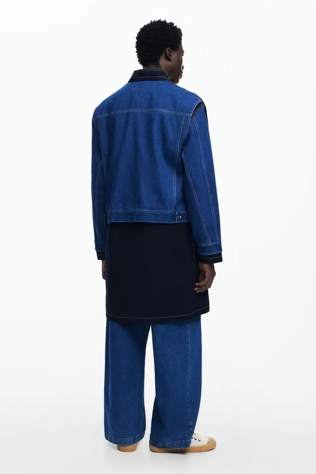 Men Coats And Jackets Desigual Denim Parka