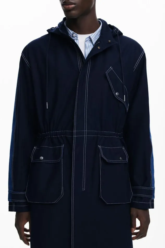 Men Coats And Jackets Desigual Denim Parka