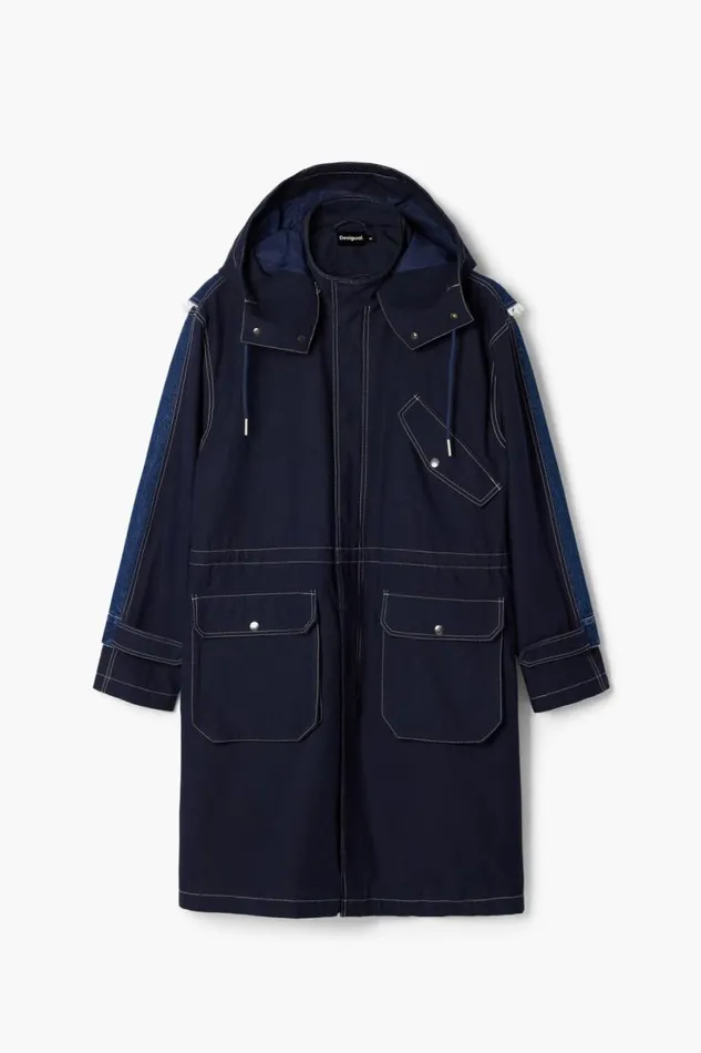 Men Coats And Jackets Desigual Denim Parka