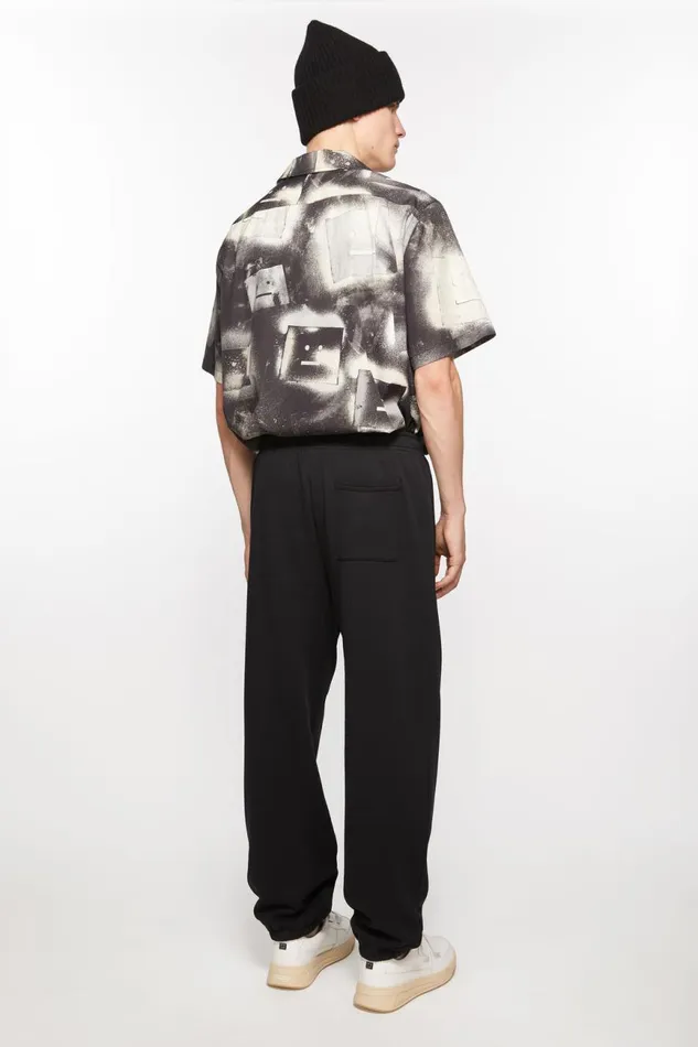 Men Cotton Sweatpants Black Acne Studios Trousers