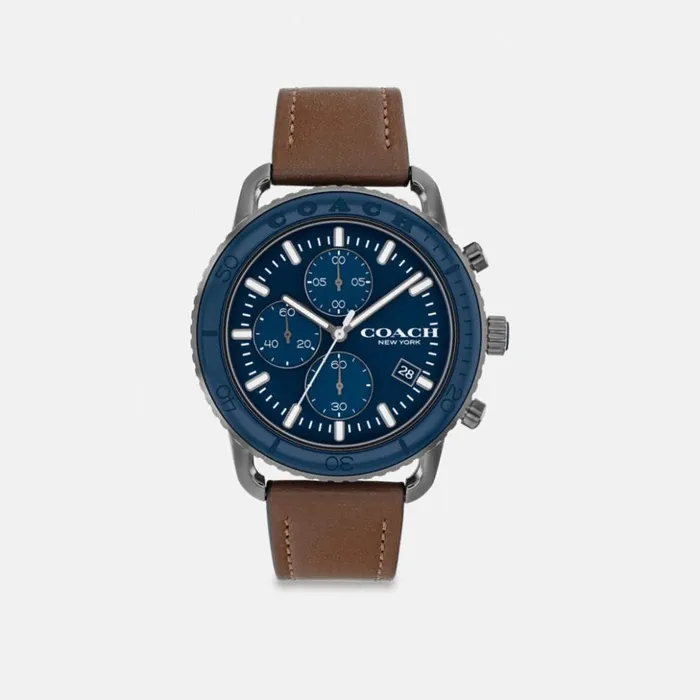 Men Cruiser Watch 44 Mm Brown Coach Watches