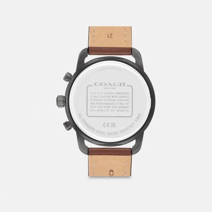 Men Cruiser Watch 44 Mm Brown Coach Watches