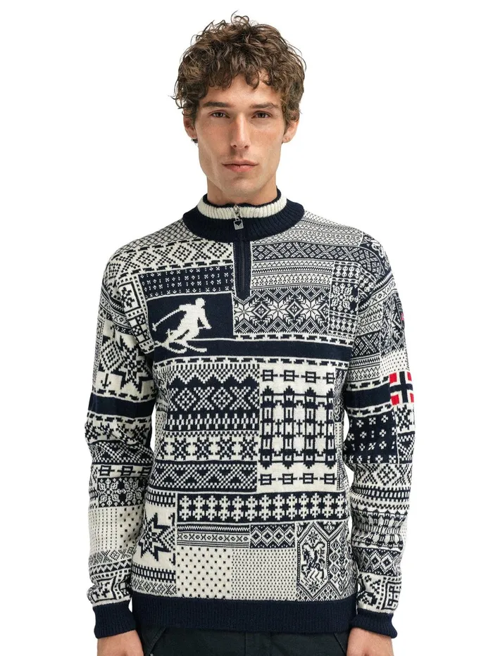 Men Dale Of Norway Halfzip History Sweater 8211 Norwegian Wool