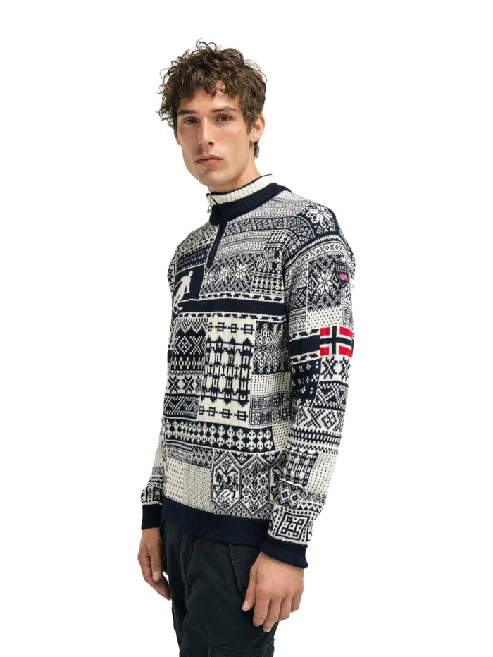 Men Dale Of Norway Halfzip History Sweater 8211 Norwegian Wool