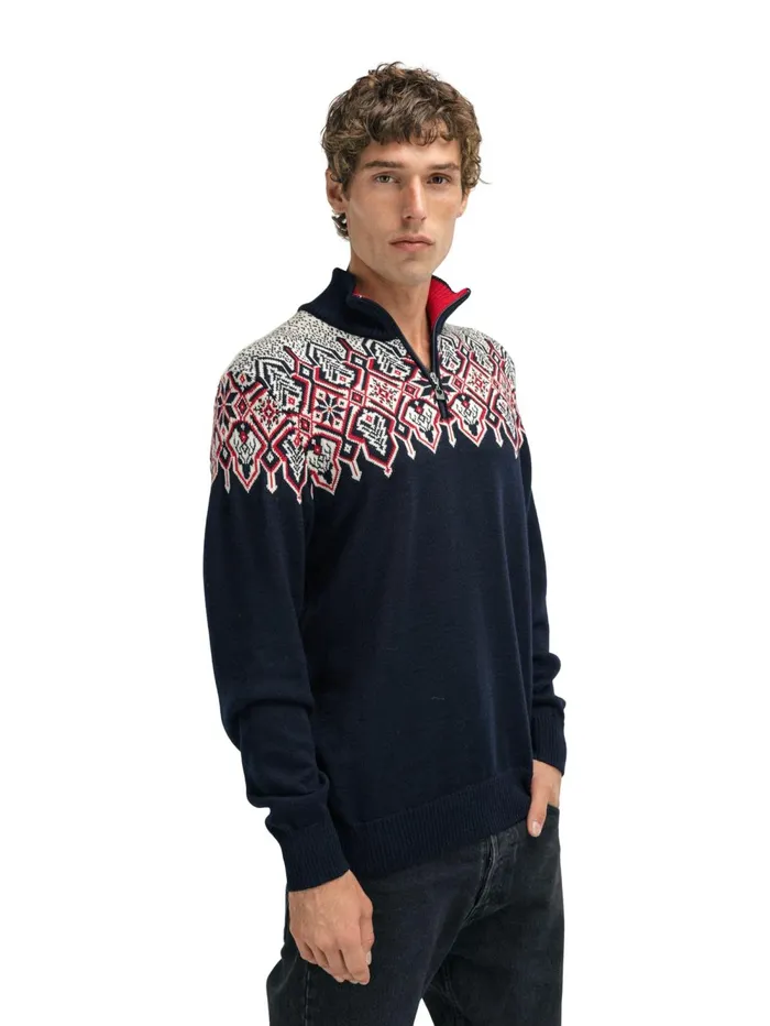 Men Dale Of Norway Halfzip Winterland Wool Sweater 8211 Merino