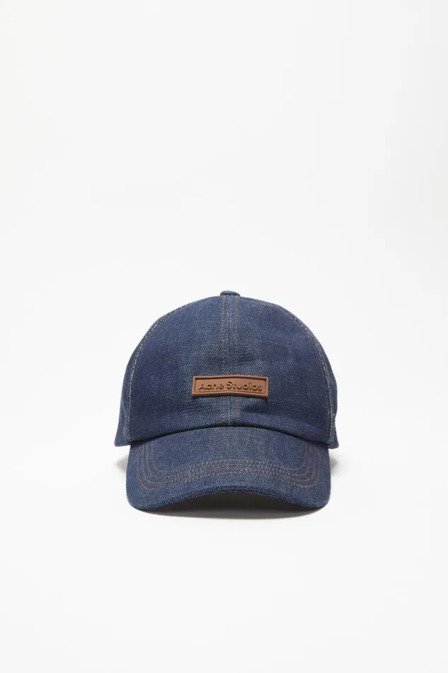 Men Denim Baseball Cap Indigo Blue Acne Studios Hats