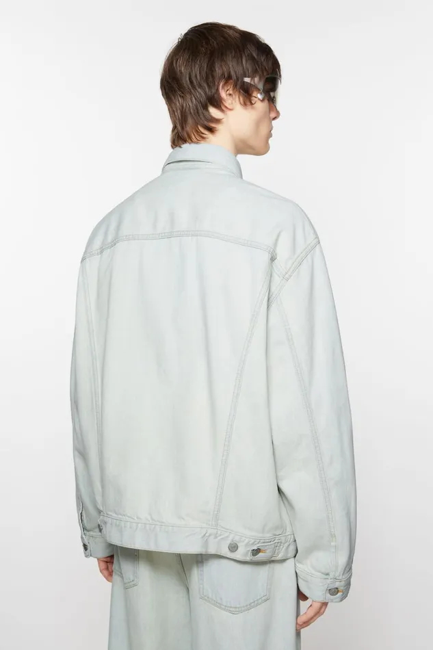 Men Denim Jacket 8211 Relaxed Fit Light Blue Acne Studios Outerwear