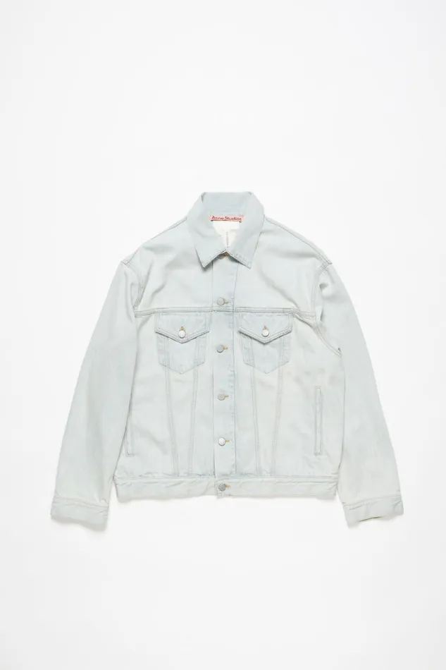 Men Denim Jacket 8211 Relaxed Fit Light Blue Acne Studios Outerwear