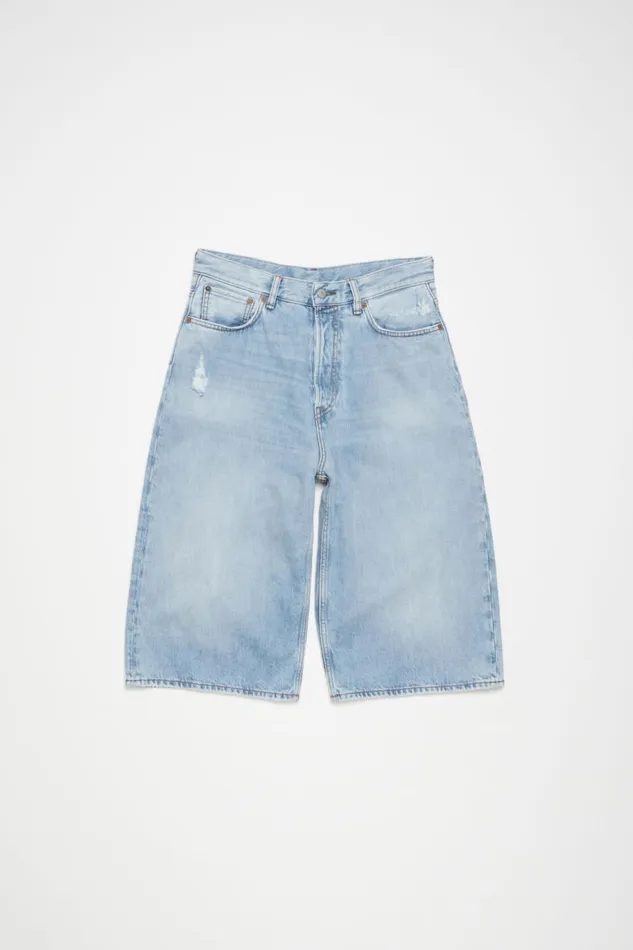 Men Denim Shorts 8211 Loose Fit Light Blue Acne Studios Shorts