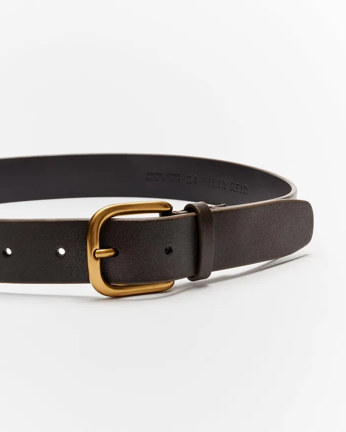 Men Distressed Leather Belt Cinnamon Billy Reid Suiting