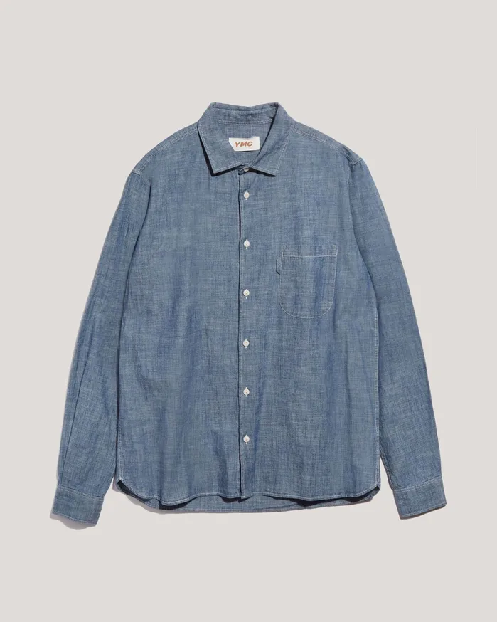 Men Earth Curtis Shirt Light Indigo YMC Denim
