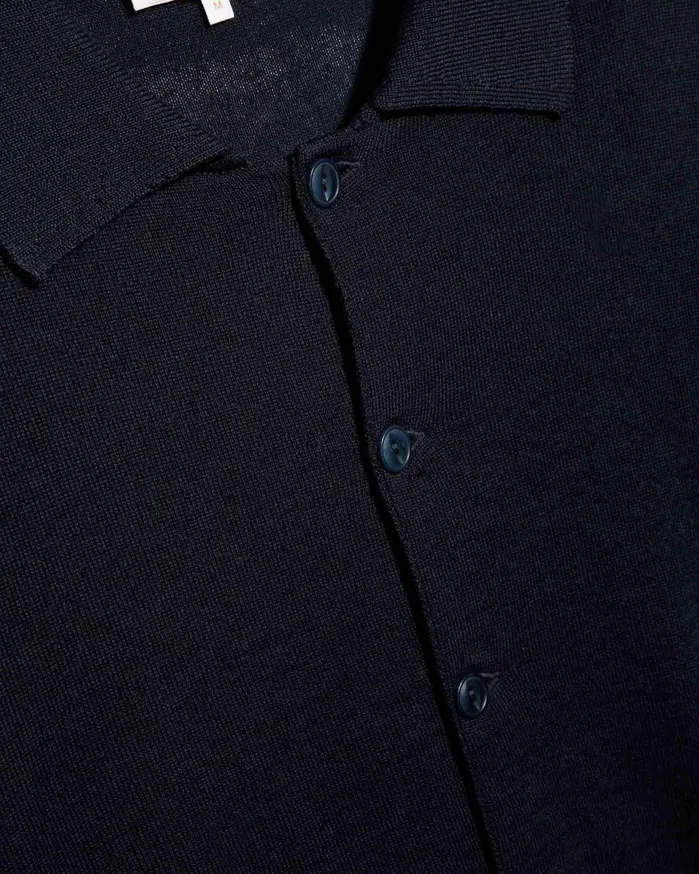Men Earth Rat Pack Cardigan Navy YMC Knitwear