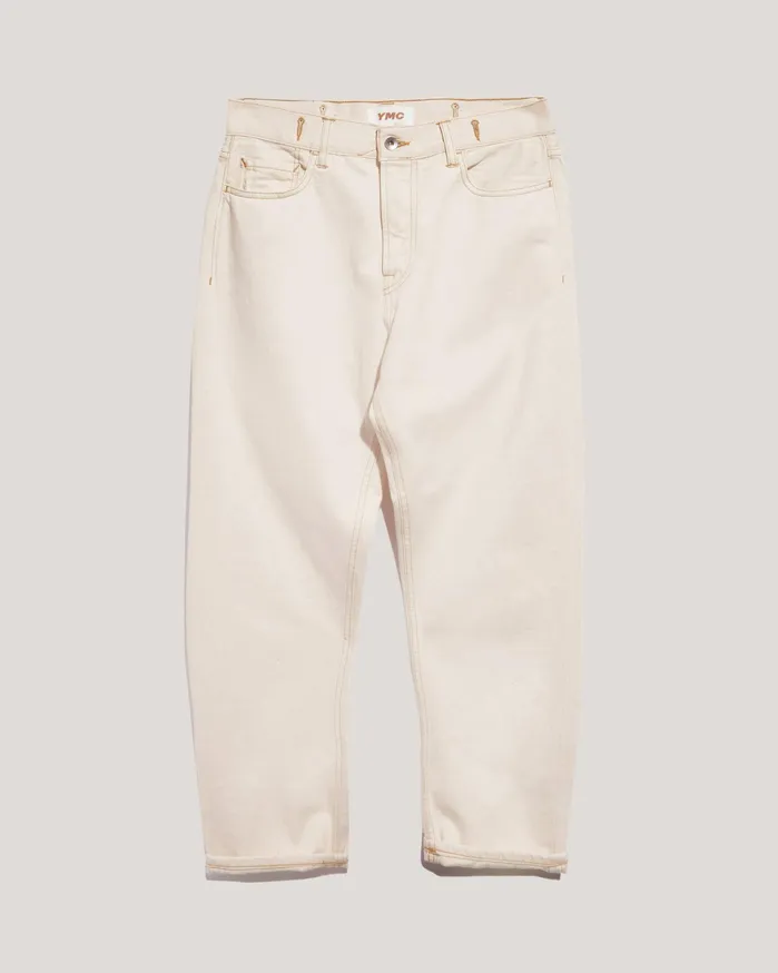 Men Earth Tearaway Jeans Ecru YMC Trousers and Shorts