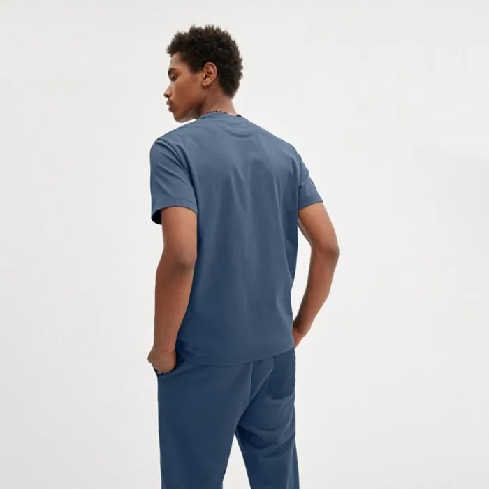Men Essential T Shirt Blue Coach Tops and Bottoms