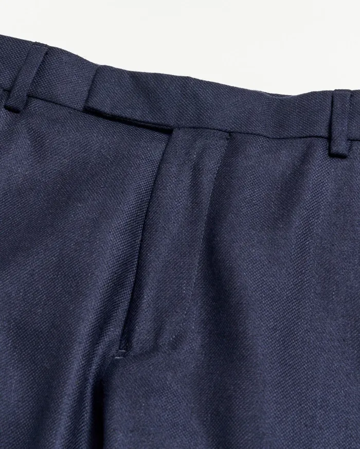 Men Flat Front Trouser Dark Navy Billy Reid Suiting
