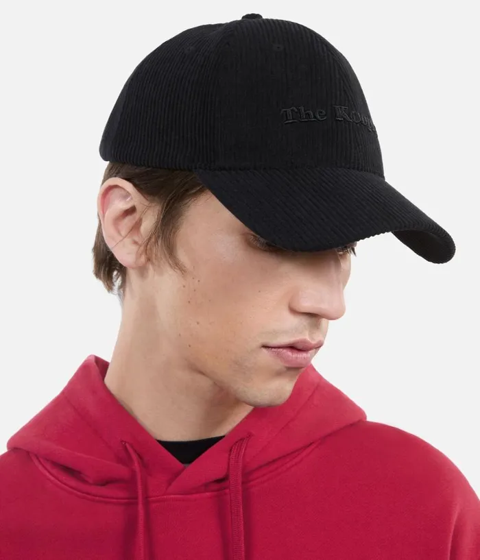 Men Hats and Scarves THE KOOPLES Black Corduroy Cap Men Hats and Scarves THE KOOPLES Black Corduroy Cap